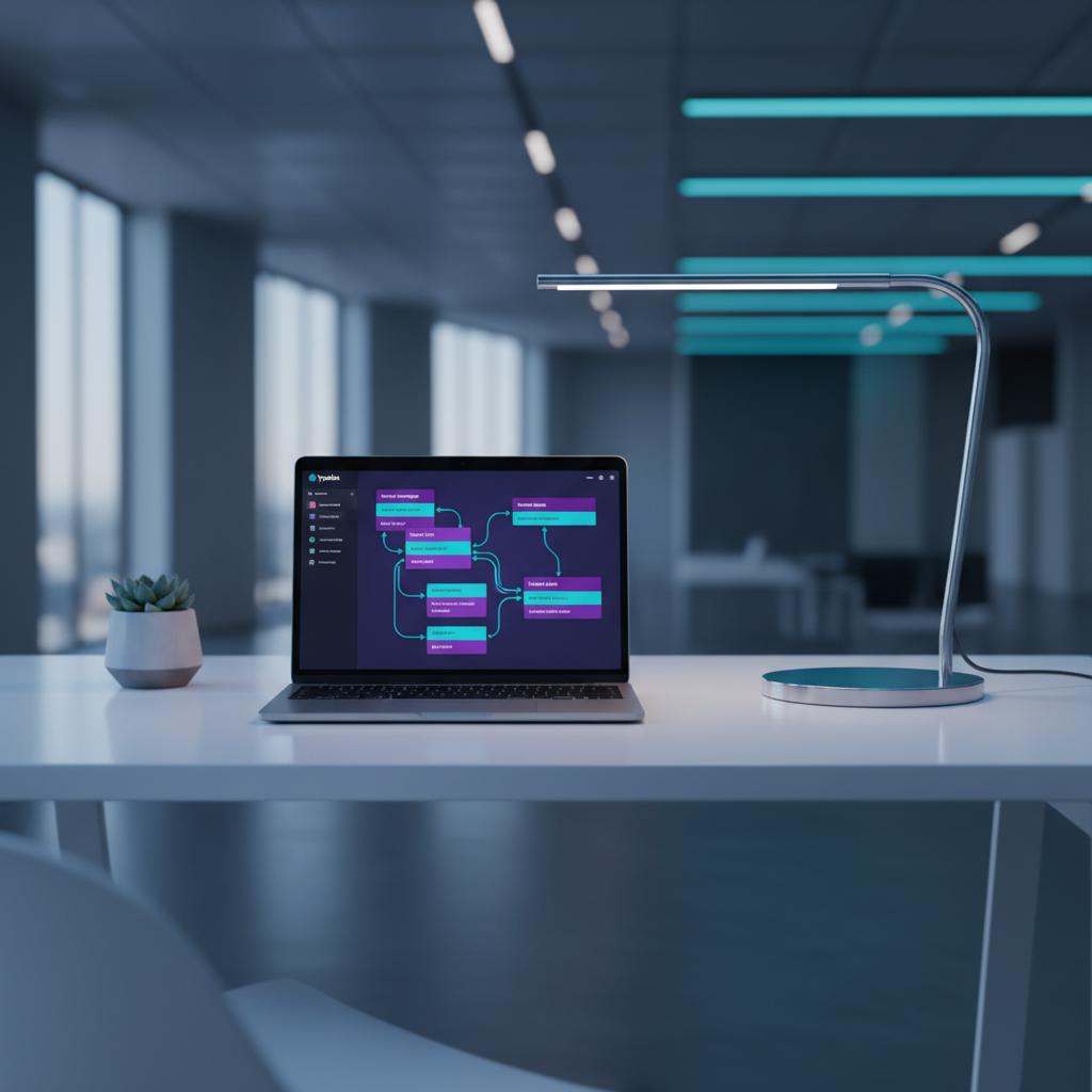 Ilustração técnica representando tecnologia relacionado a Guia Definitivo: Como o Typebot Revoluciona seus F incluindo Aut...