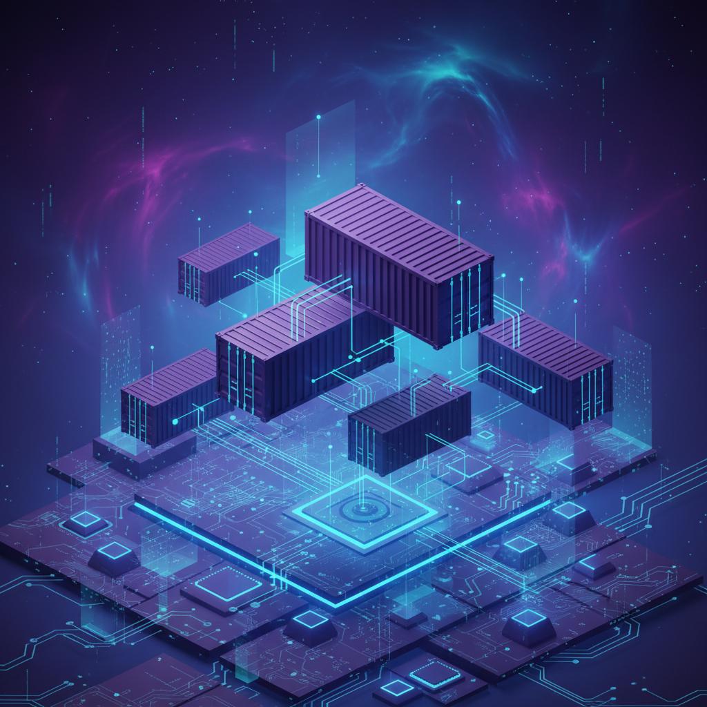 Ilustração técnica representando tecnologia relacionado a O Guia Definitivo do Docker: Domine Containers e D