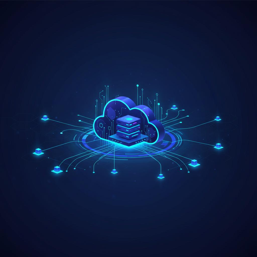 Ilustração técnica representando tecnologia relacionado a O que é VPS? Guia Definitivo sobre Servidor Virtua incluindo hos...