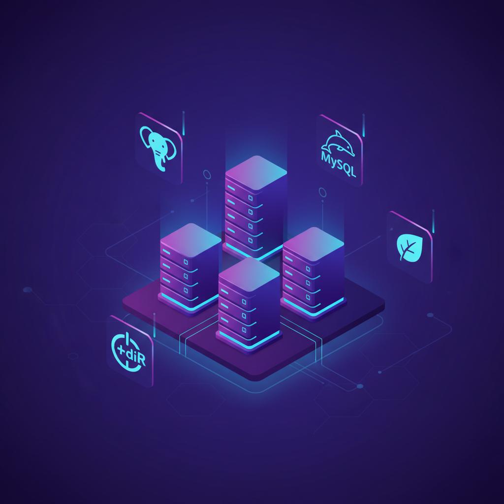 Ilustração técnica representando tecnologia relacionado a Qual Banco de Dados Escolher? Guia Completo 2026 incluindo Postg...