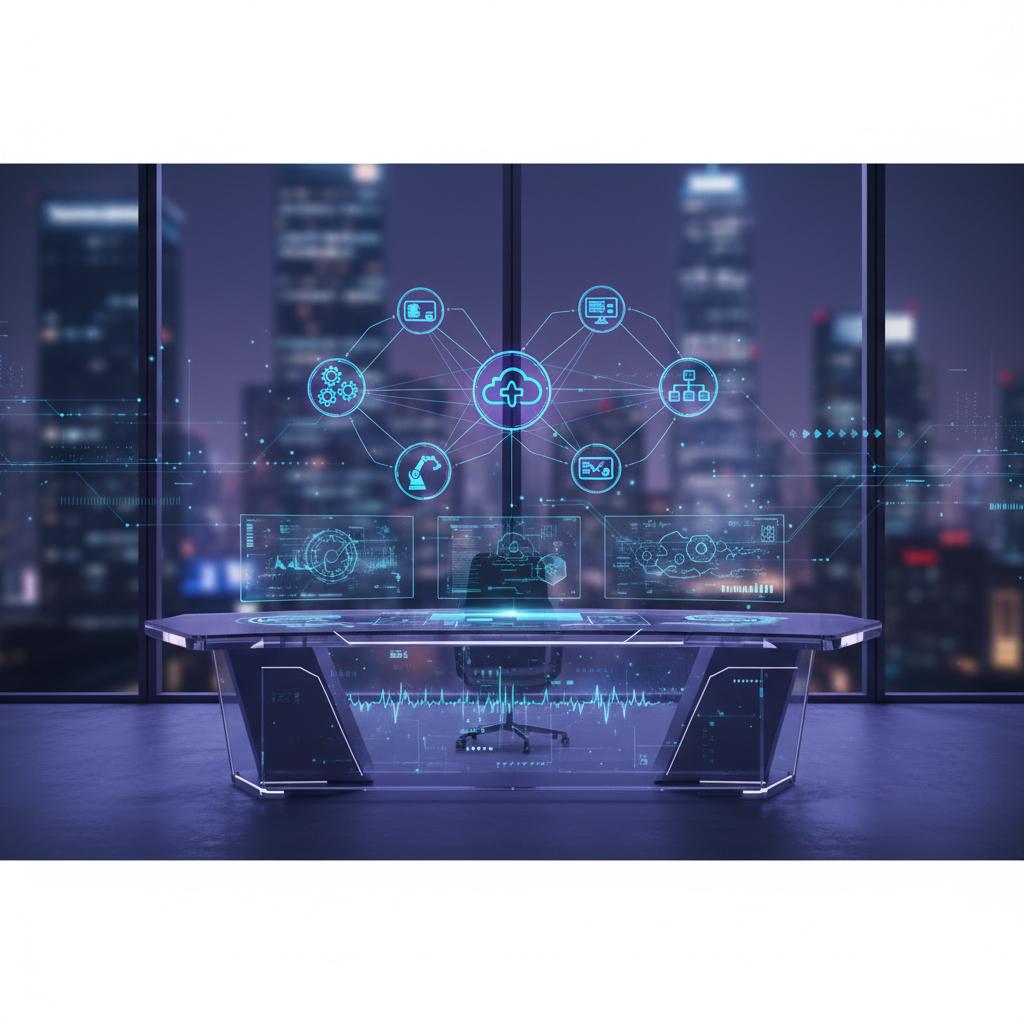 Ilustração técnica representando tecnologia relacionado a N8N: O Guia Definitivo para Automação e Workflows 