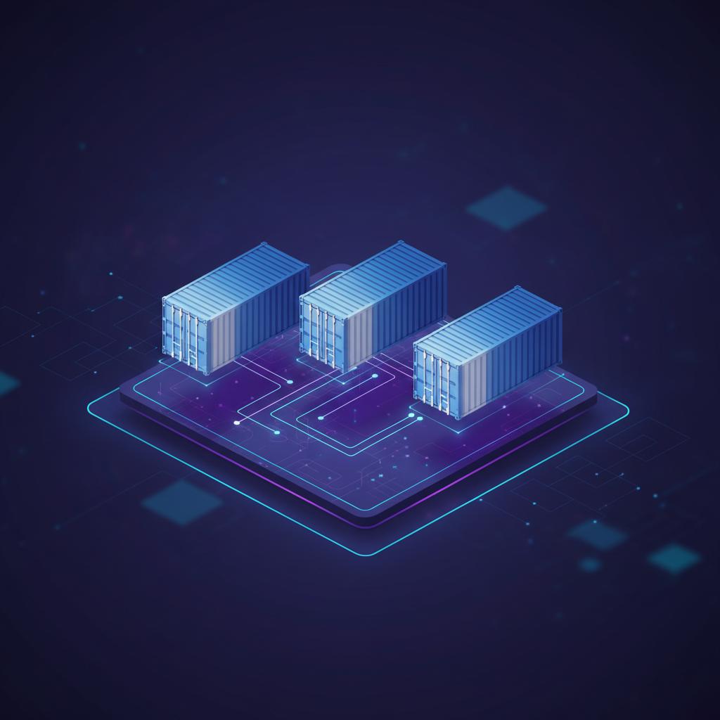 Ilustração técnica representando tecnologia relacionado a O que é Docker? Guia Definitivo de Containers e De