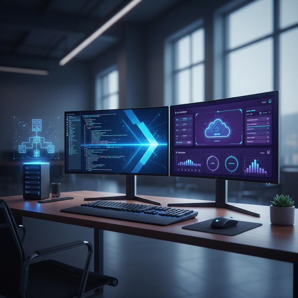 Ilustração técnica representando tecnologia relacionado a WordPress: O Guia Definitivo de Performance e Segu incluindo CMS