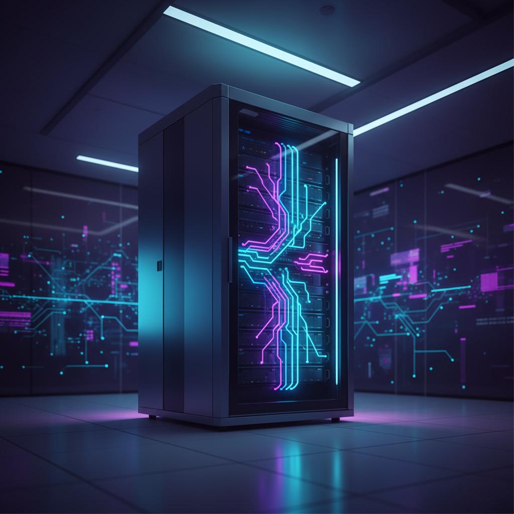 Ilustração técnica representando tecnologia relacionado a LLM: Como implementar Inteligência Artificial na s incluindo OpenAI