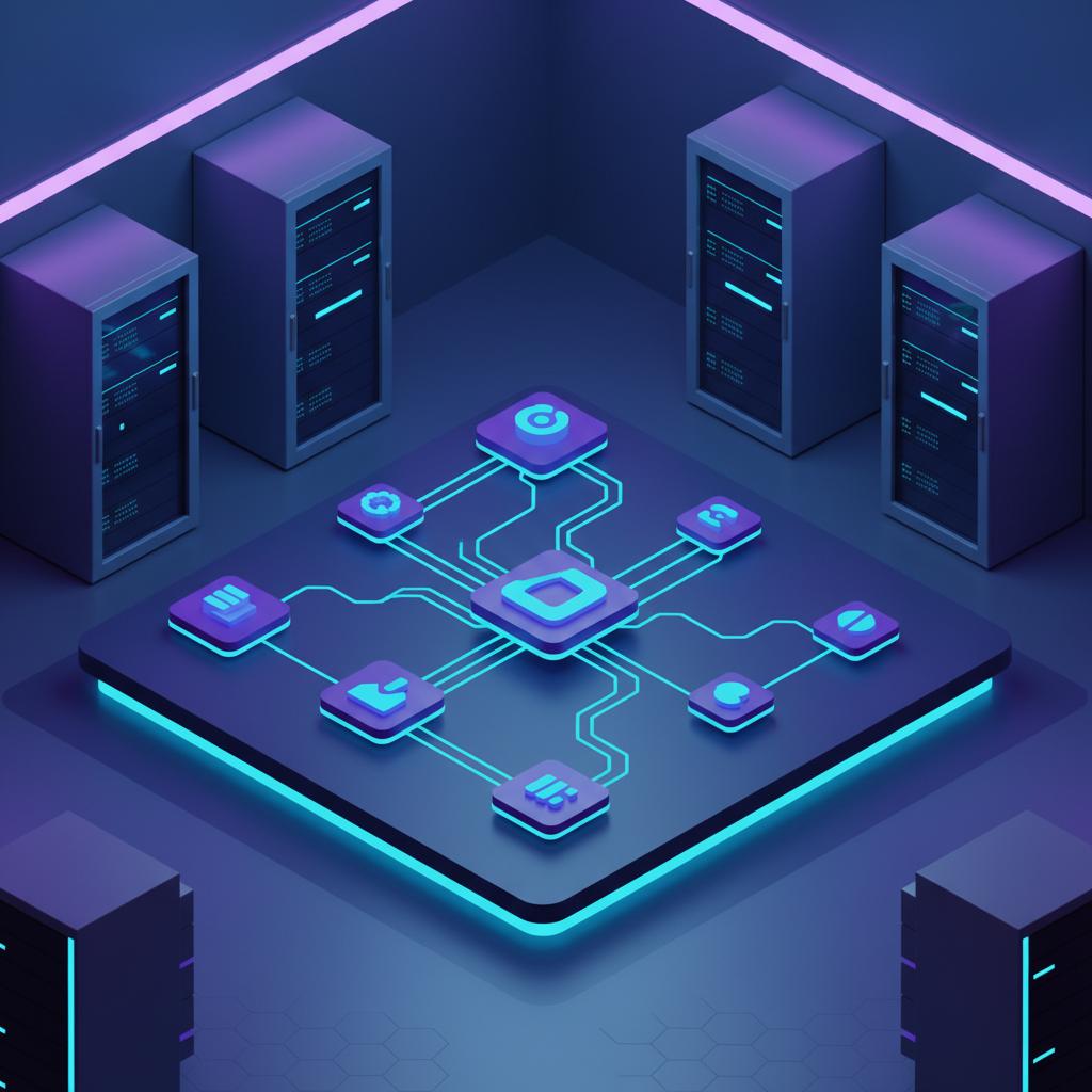 Ilustração técnica representando tecnologia relacionado a N8N: O Guia Definitivo para Automação e Workflow e