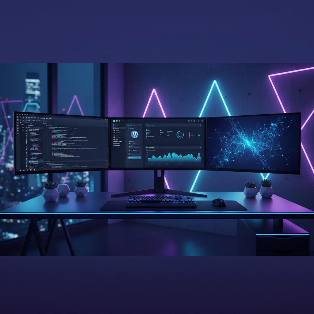 Ilustração técnica representando tecnologia relacionado a WordPress: O Guia Definitivo de Performance e Segu incluindo VPS