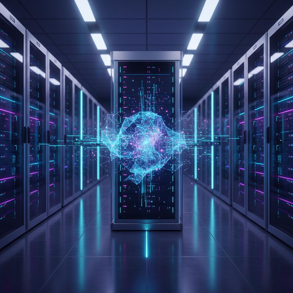 Ilustração técnica representando tecnologia relacionado a Como implementar LLMs com OpenAI e LangChain: Guia