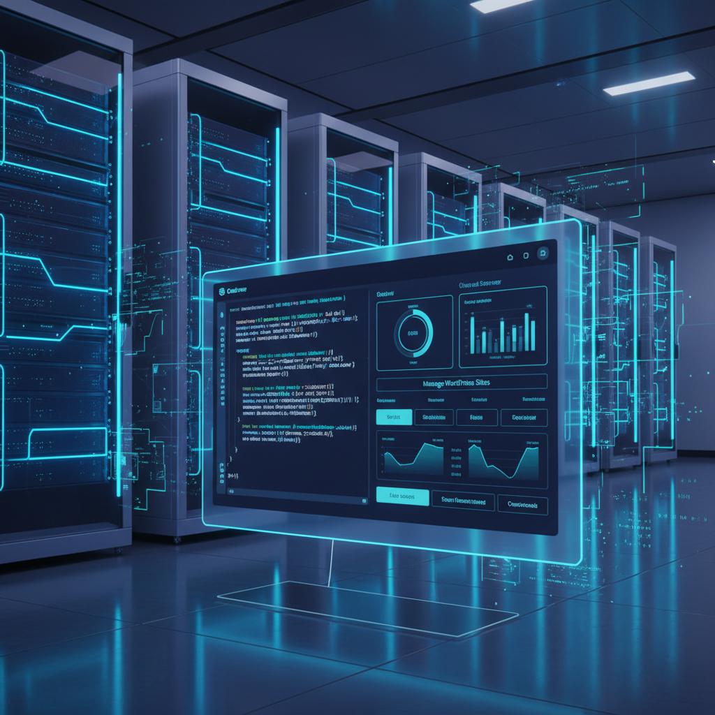 Ilustração técnica representando tecnologia relacionado a WordPress: O Guia Definitivo de Performance e Segu incluindo VPS