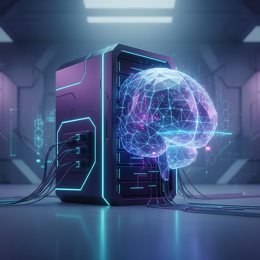 Ilustração técnica representando tecnologia relacionado a LLM: Como Implementar IA na Sua Infraestrutura (Gu incluindo Ope...