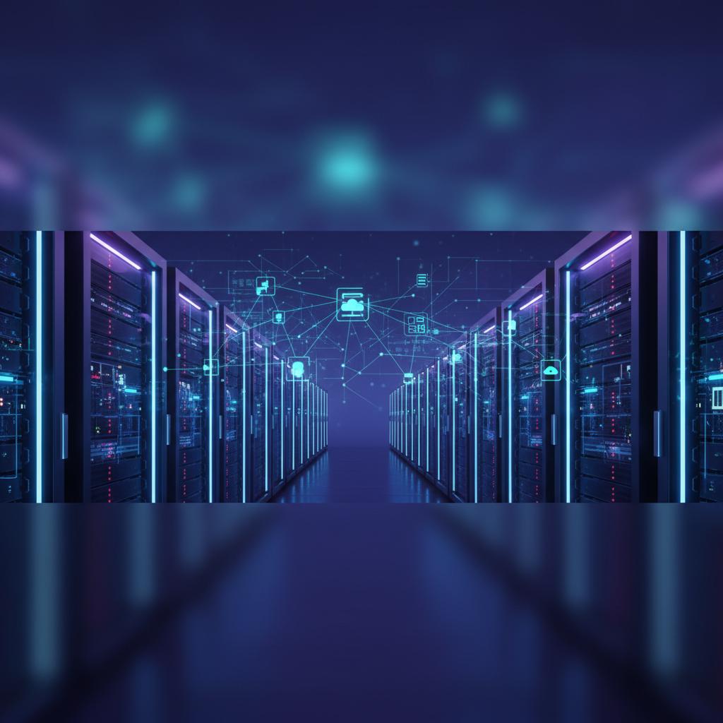 Ilustração técnica representando tecnologia relacionado a O que é VPS? Guia Definitivo sobre Servidor Virtua incluindo hos...