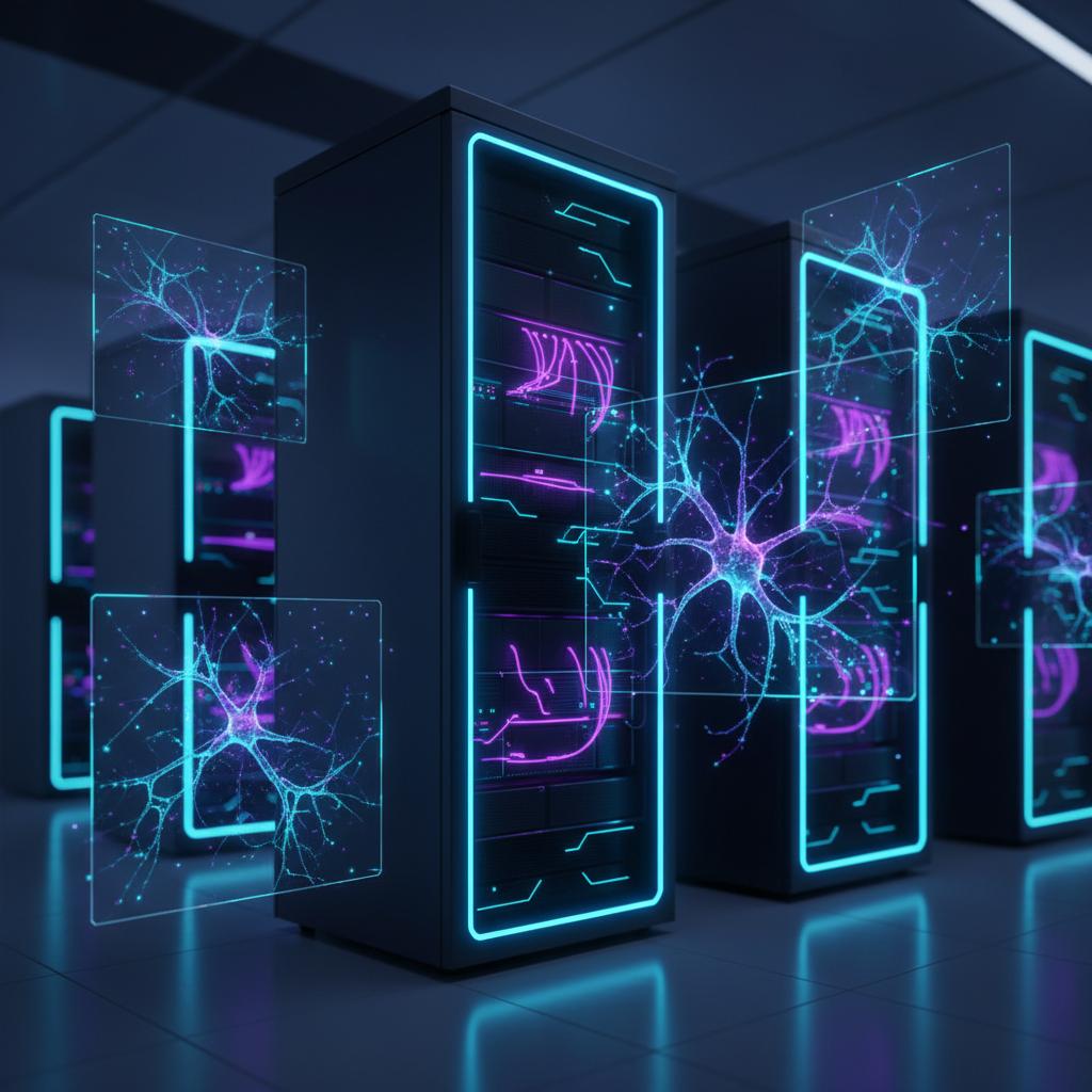 Ilustração técnica representando tecnologia relacionado a LLM: O Guia Definitivo para Implementar Inteligênc incluindo OpenAI