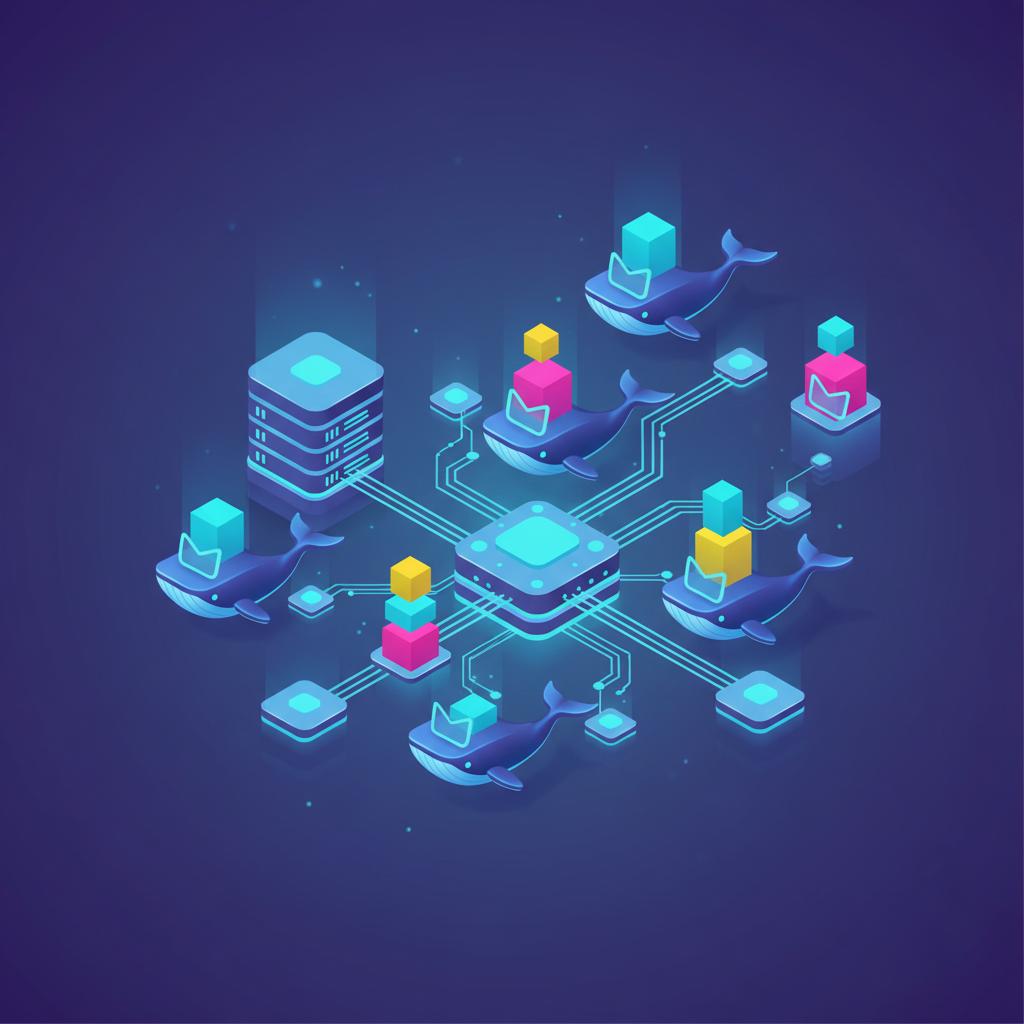 Ilustração técnica representando tecnologia relacionado a Docker Guia Completo: O que são Containers e como 