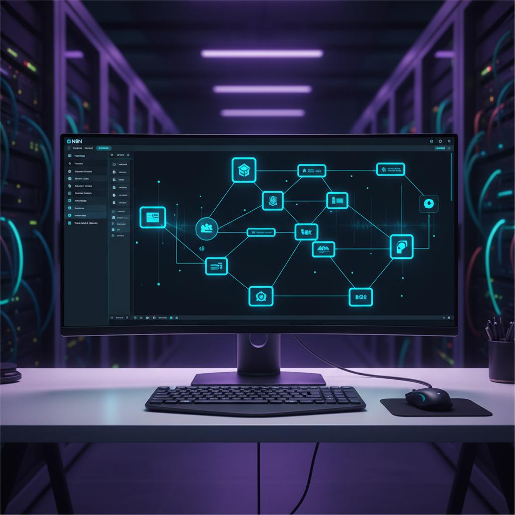 Ilustração técnica representando tecnologia relacionado a N8N: O Guia Definitivo para Automação de Workflows