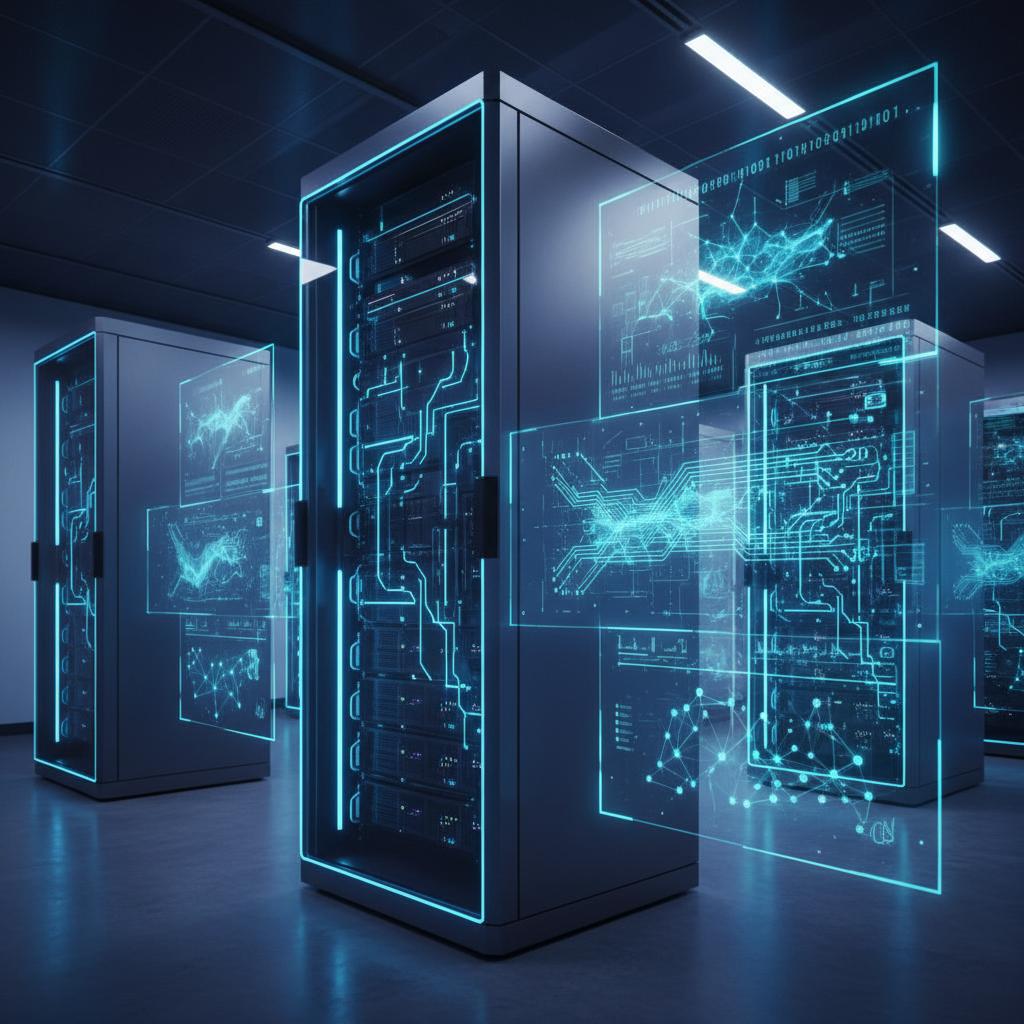 Ilustração técnica representando tecnologia relacionado a Como Implementar LLMs com OpenAI e LangChain: Guia