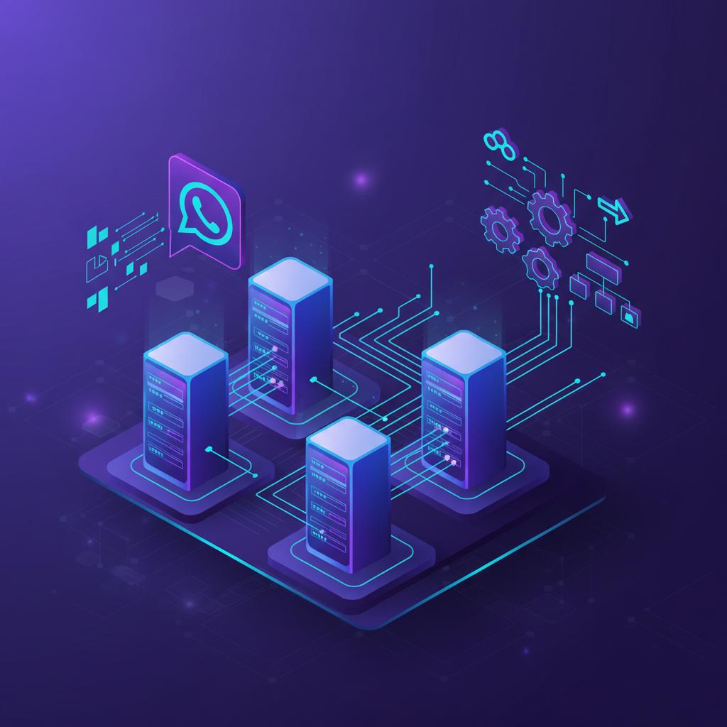 Ilustração técnica representando tecnologia relacionado a Guia Definitivo Evolution API: WhatsApp API e Chat