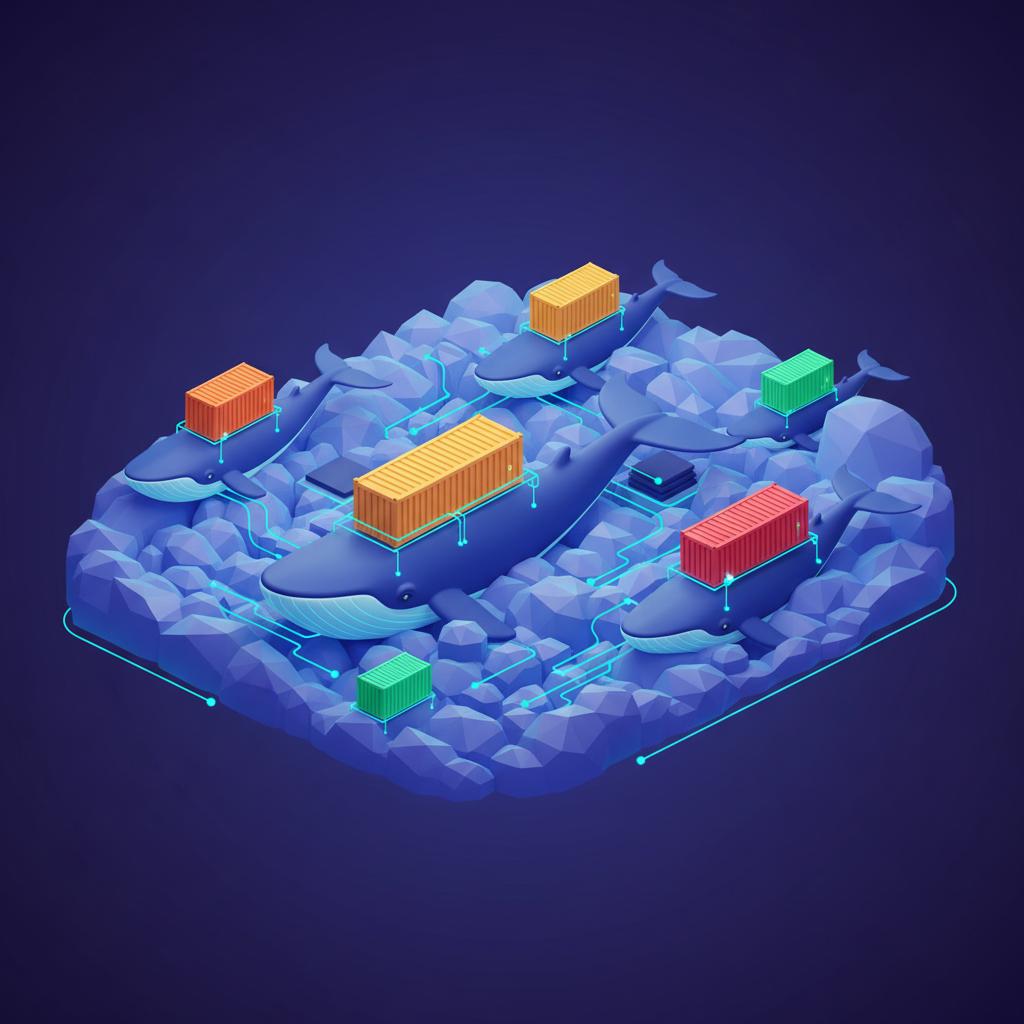 Ilustração técnica representando tecnologia relacionado a Docker Guia Completo: O que são Containers e como  incluindo DevOps
