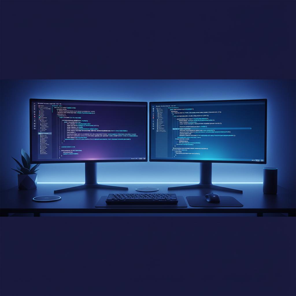 Ilustração técnica representando tecnologia relacionado a Guia de Programação 2026: Python vs JavaScript na 