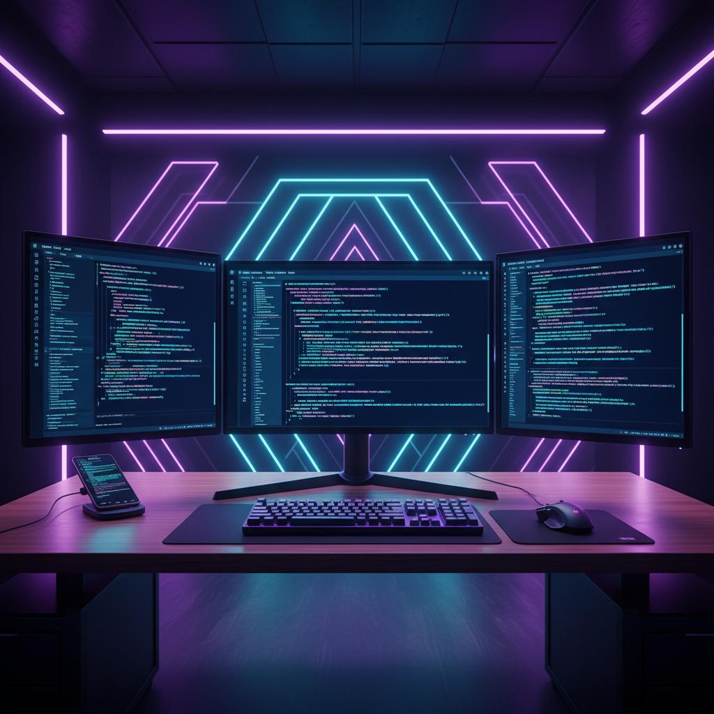 Ilustração técnica representando tecnologia relacionado a Guia de Programação 2026: Python vs JavaScript na 