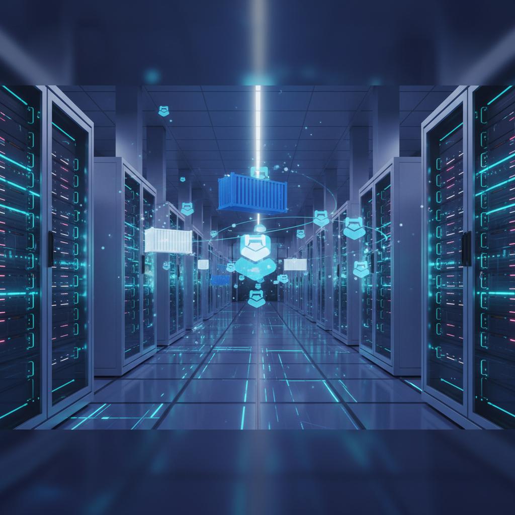 Ilustração técnica representando tecnologia relacionado a O que é Docker? Guia Definitivo de Containers e De