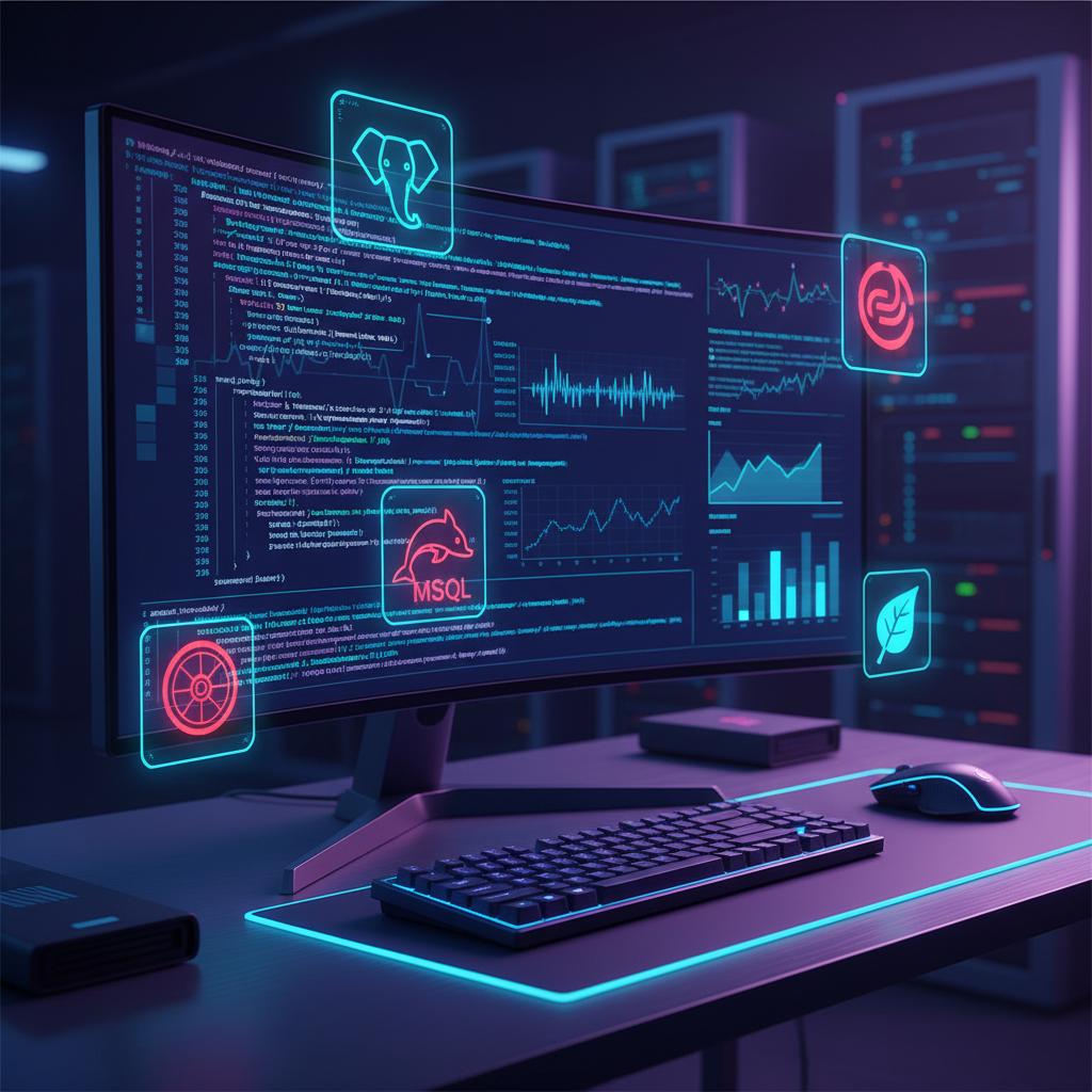 Ilustração técnica representando tecnologia relacionado a Qual Banco de Dados Escolher? Guia Definitivo 2026 incluindo Pos...
