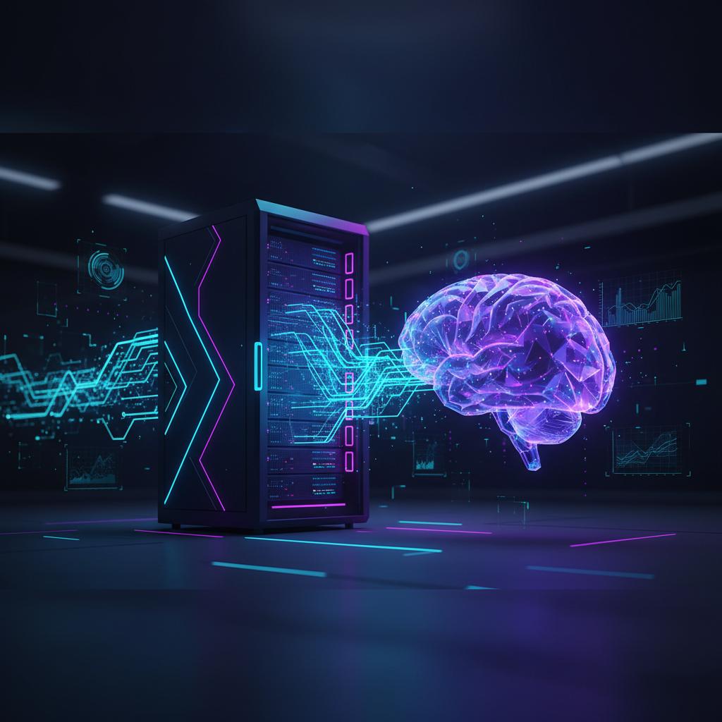 Ilustração técnica representando tecnologia relacionado a LLM na Prática: Como Implementar IA com OpenAI e L