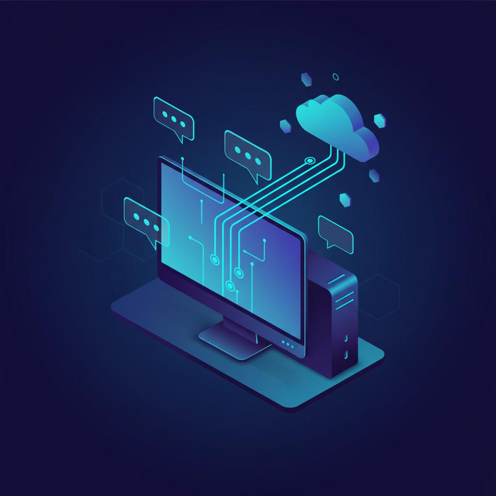 Ilustração técnica representando tecnologia relacionado a Guia Definitivo: Como o Typebot Revoluciona seus F incluindo aut...