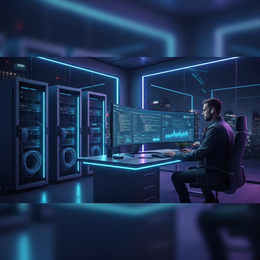 Ilustração técnica representando tecnologia relacionado a WordPress: Como criar um site profissional de alta incluindo VPS