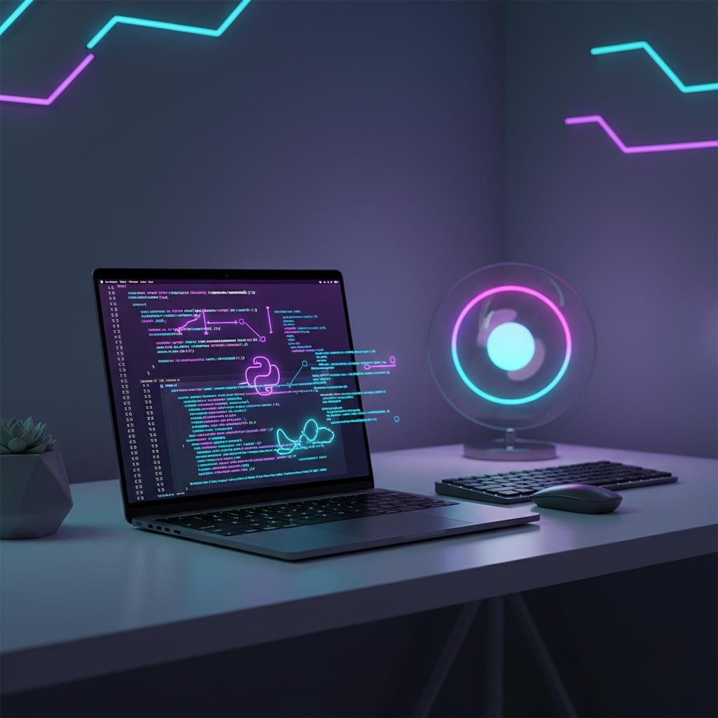 Ilustração técnica representando tecnologia relacionado a Guia de Programação: Como Escolher sua Linguagem e incluindo Python