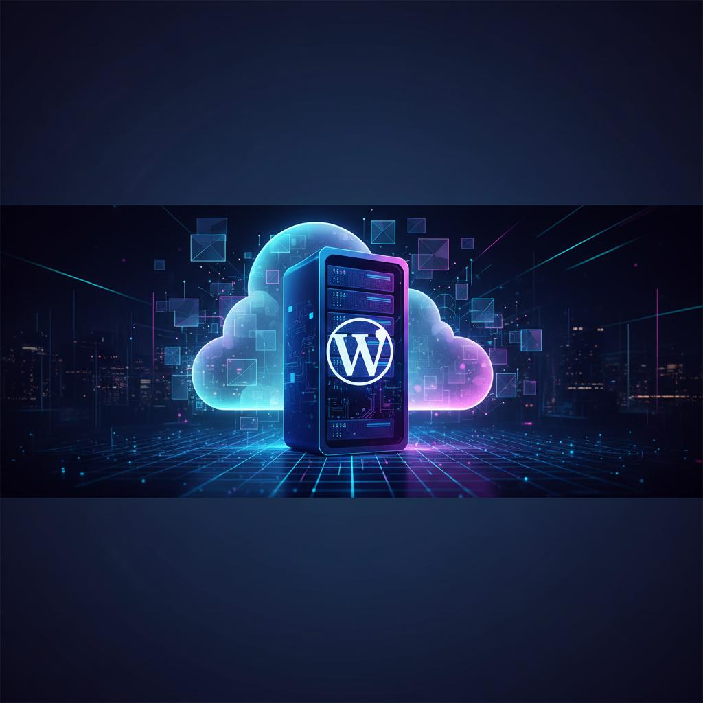 Ilustração técnica representando tecnologia relacionado a WordPress: O Guia Definitivo de Performance e Segu incluindo CMS