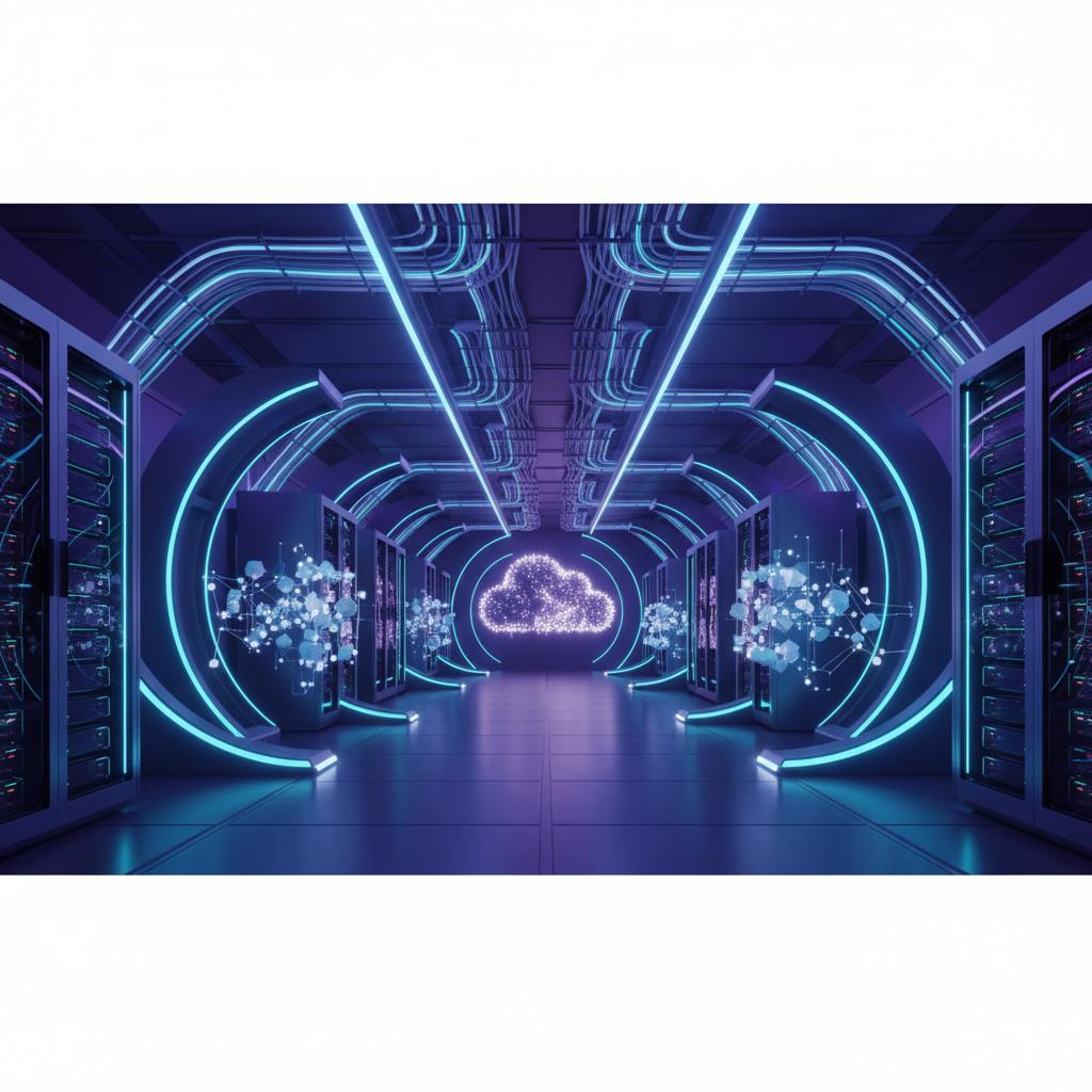 Ilustração técnica representando tecnologia relacionado a O que é VPS? Guia Definitivo de Hospedagem e Cloud incluindo ser...
