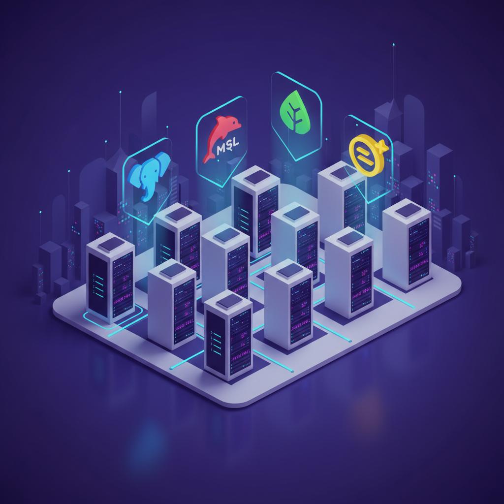 Ilustração técnica representando tecnologia relacionado a Qual Banco de Dados escolher? Guia Completo 2026 incluindo Postg...