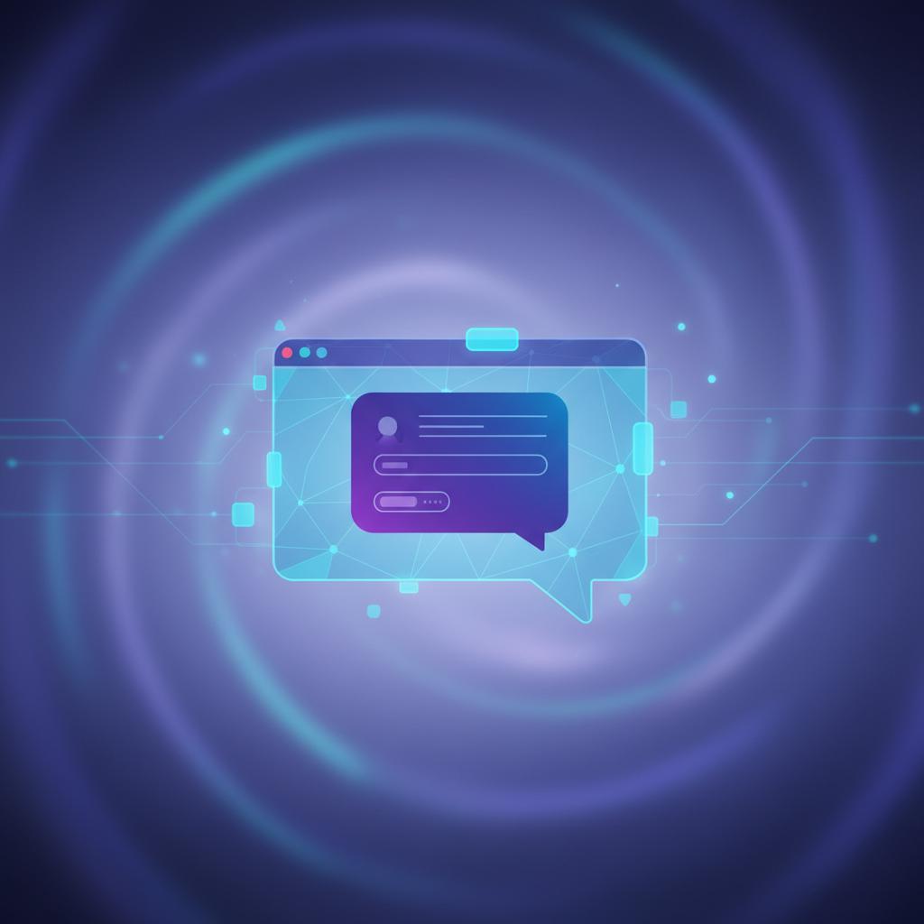 Ilustração técnica representando tecnologia relacionado a Typebot: Como Criar Formulários de Conversação que incluindo Cha...