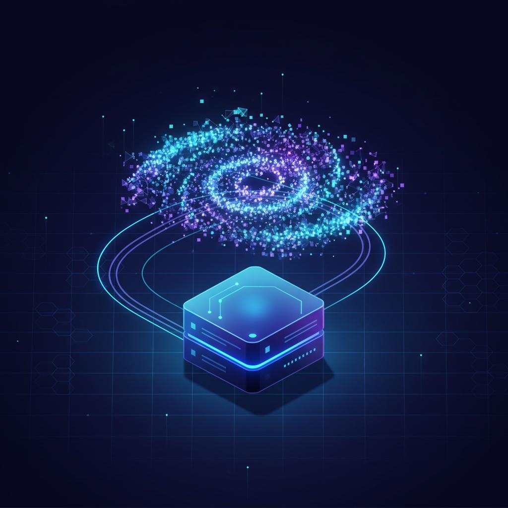 Ilustração técnica representando tecnologia relacionado a O que são Vector Databases? Guia Completo para IA  incluindo Pin...