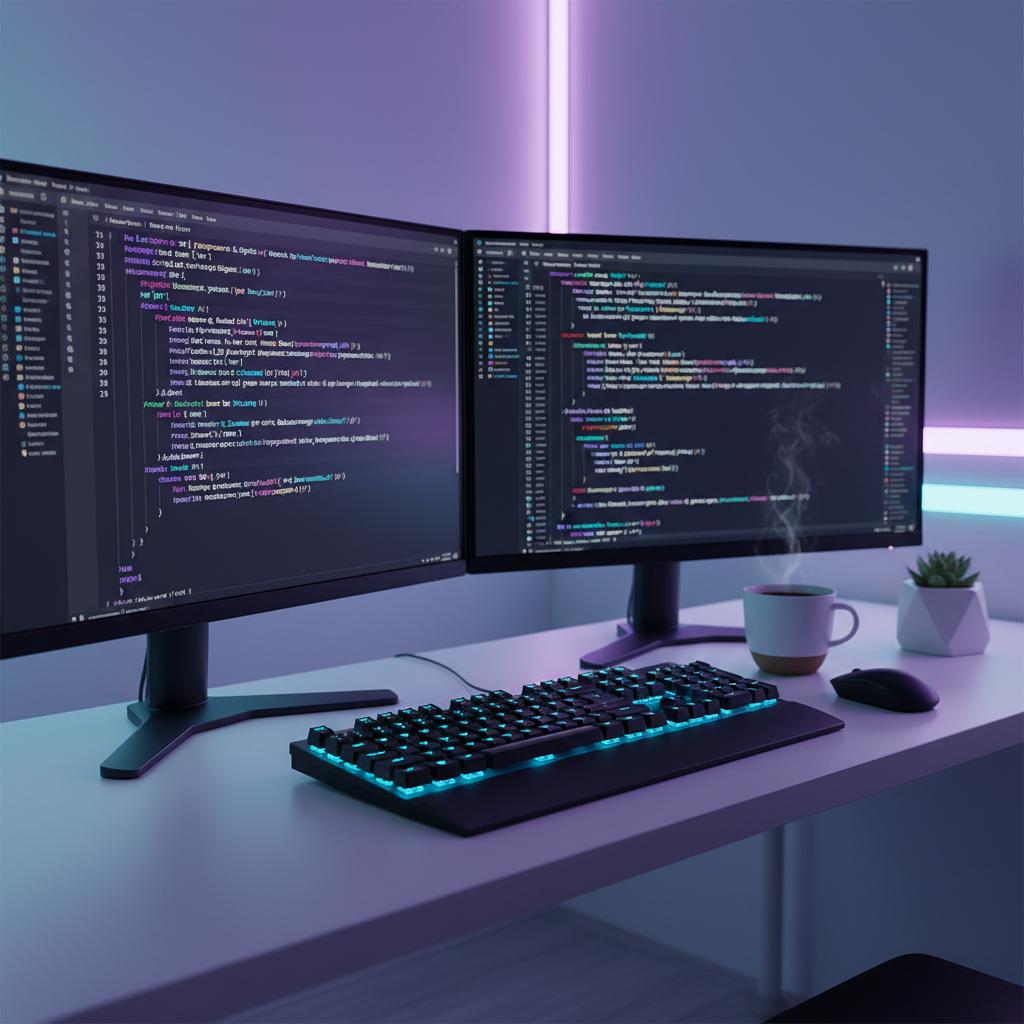 Ilustração técnica representando tecnologia relacionado a Guia de Programação 2026: Python vs JavaScript par