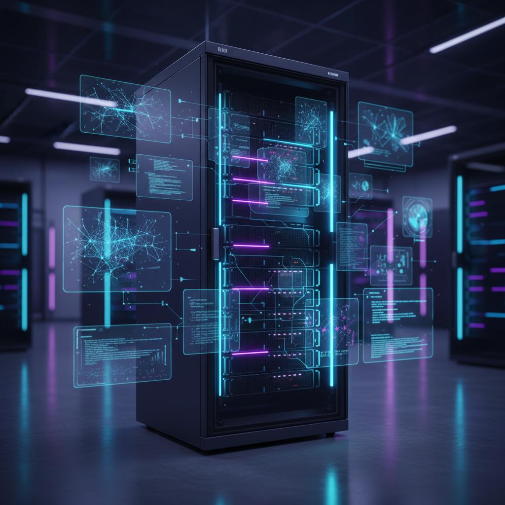 Ilustração técnica representando tecnologia relacionado a Como implementar LLM e OpenAI com sucesso: Guia Té