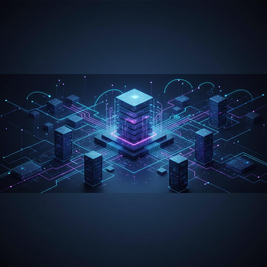 Ilustração técnica representando tecnologia relacionado a O que é VPS? Guia Definitivo sobre Servidor Virtua