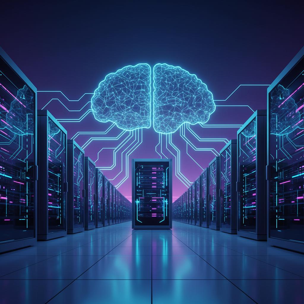Ilustração técnica representando tecnologia relacionado a Como implementar LLM e IA com ChatGPT API e LangCh incluindo OpenAI