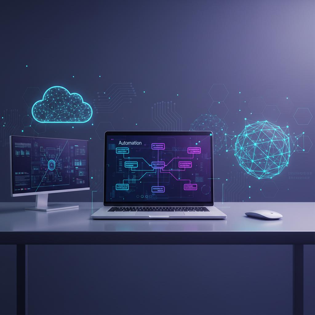 Ilustração técnica representando tecnologia relacionado a N8N: O Guia Definitivo para Automação e Workflows 
