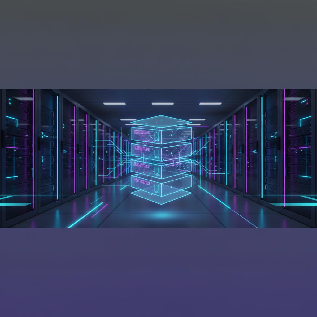 Ilustração técnica representando tecnologia relacionado a VPS: O Guia Definitivo para Escolher seu Servidor  incluindo clo...