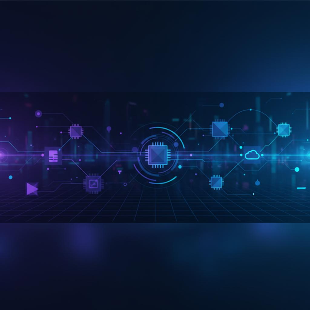 Ilustração técnica representando tecnologia relacionado a N8N: O Guia Definitivo para Automação e Workflows  incluindo aut...
