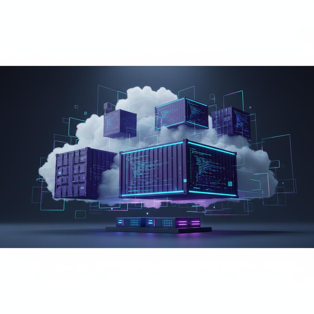 Ilustração técnica representando tecnologia relacionado a Guia Prático de Docker: Domine Containers e o Depl