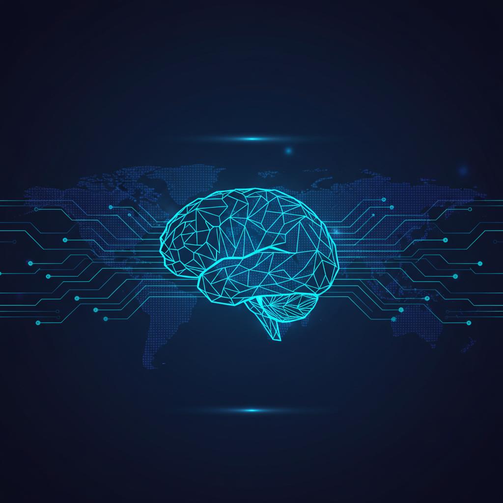 Ilustração técnica representando tecnologia relacionado a LLM: Como Implementar IA com OpenAI e LangChain em