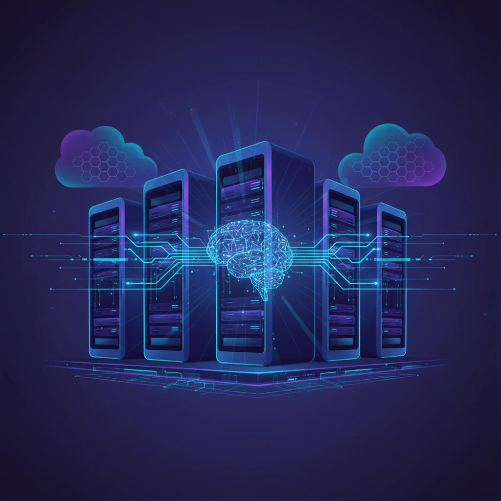 Ilustração técnica representando tecnologia relacionado a LLM: O Guia Definitivo para Implementar IA com Seg incluindo OpenAI
