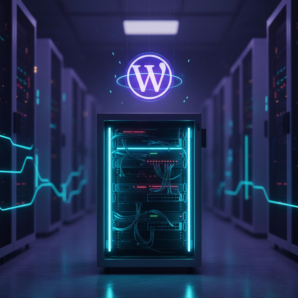 Ilustração técnica representando tecnologia relacionado a WordPress: O Guia Definitivo de Performance e Segu incluindo vps