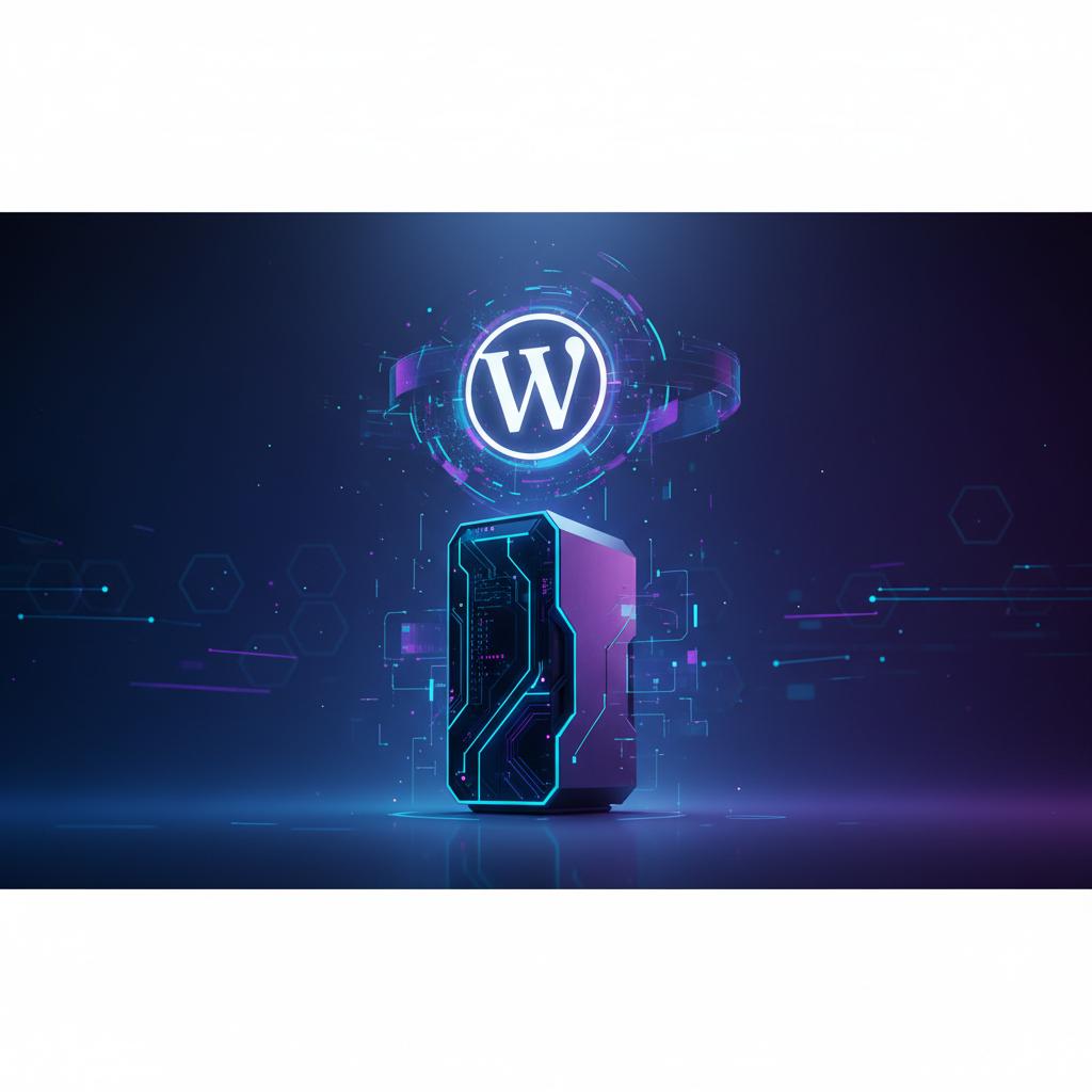 Ilustração técnica representando tecnologia relacionado a WordPress: O Guia Definitivo de 2026 para Performa incluindo CMS