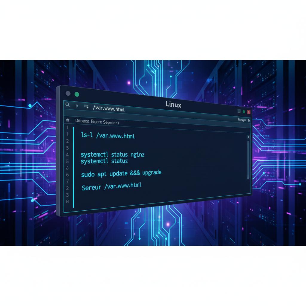 Ilustração técnica representando tecnologia relacionado a Guia Definitivo: Domine Linux para Servidores e VP incluindo Ubuntu