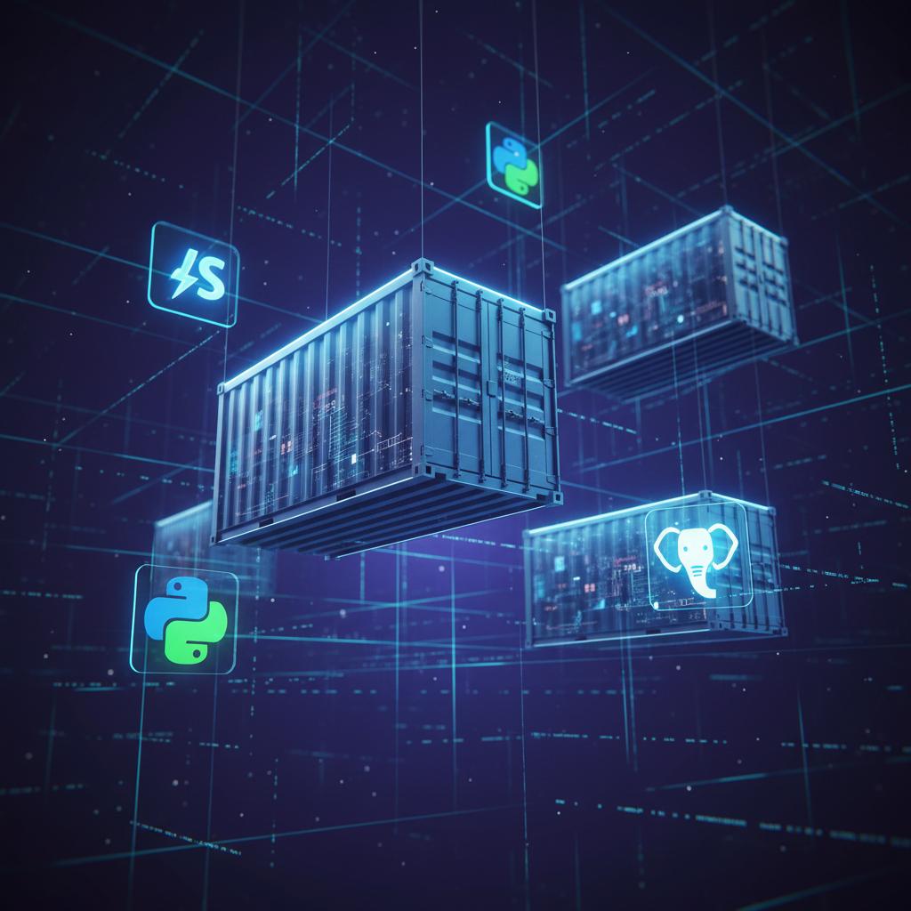 Ilustração técnica representando tecnologia relacionado a O que é Docker? Guia Definitivo de Containers e De
