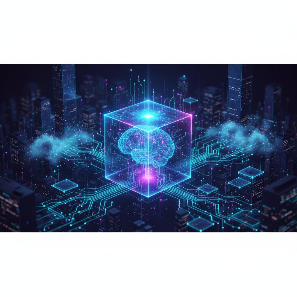 Ilustração técnica representando tecnologia relacionado a LLM: O Guia Definitivo para Implementar IA com Ope