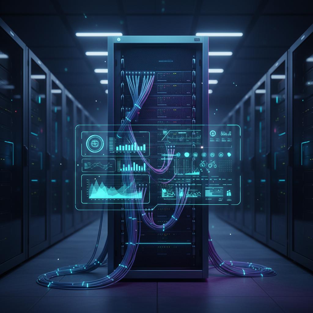 Ilustração técnica representando tecnologia relacionado a O que é VPS? Guia Definitivo sobre Servidor Virtua incluindo hos...