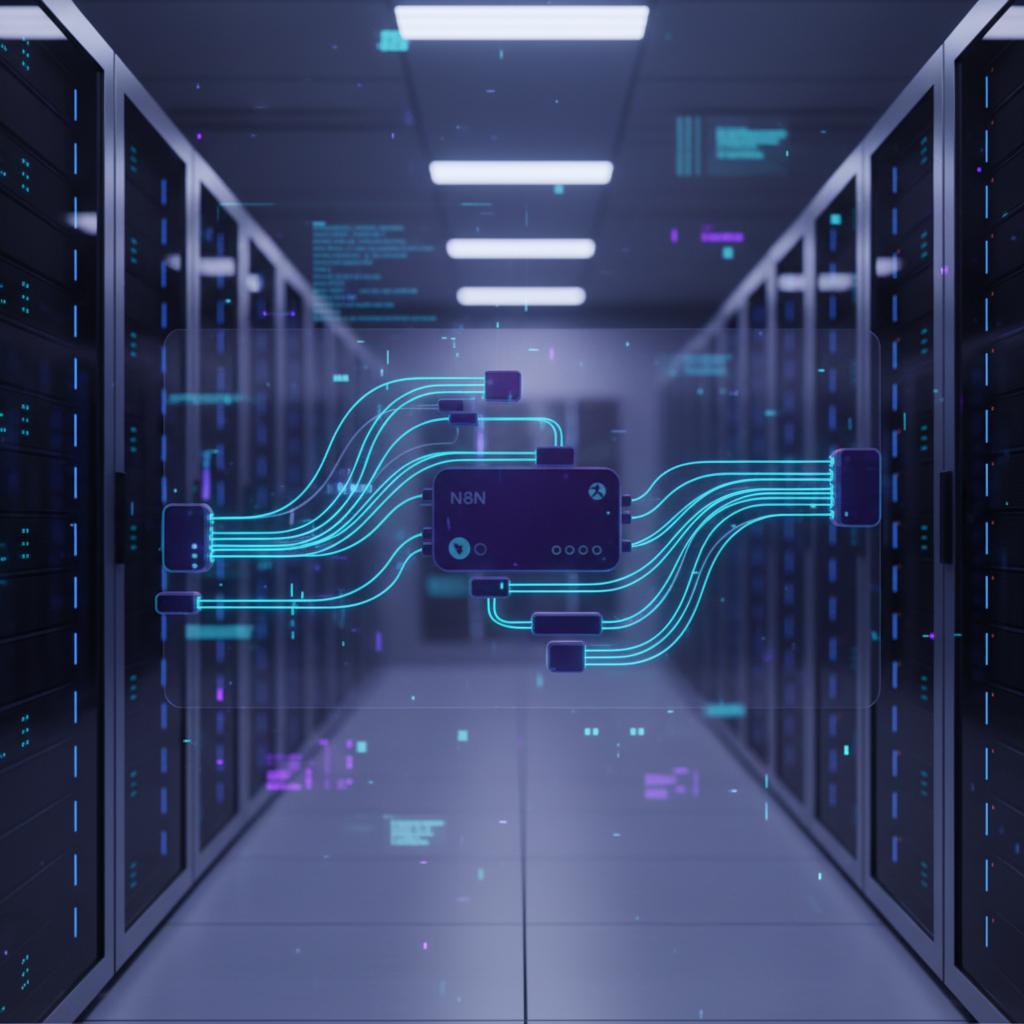 Ilustração técnica representando tecnologia relacionado a N8N: O Guia Definitivo para Automação e Workflows 